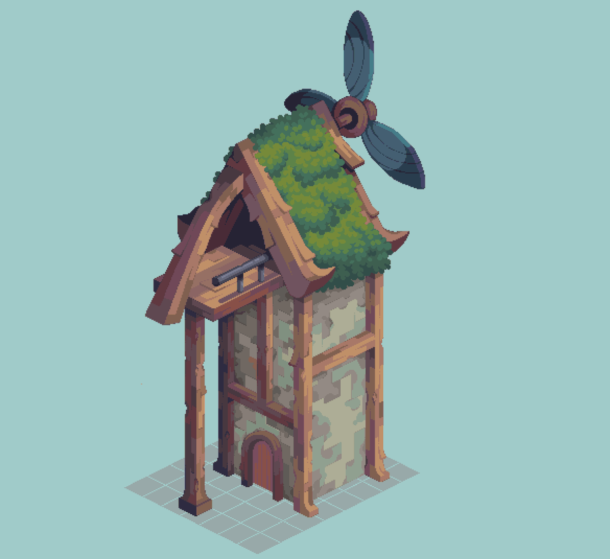 Some isometric practices 🐊
.
.
#isometric #pixelart  #pixelartist #nekocrocodile