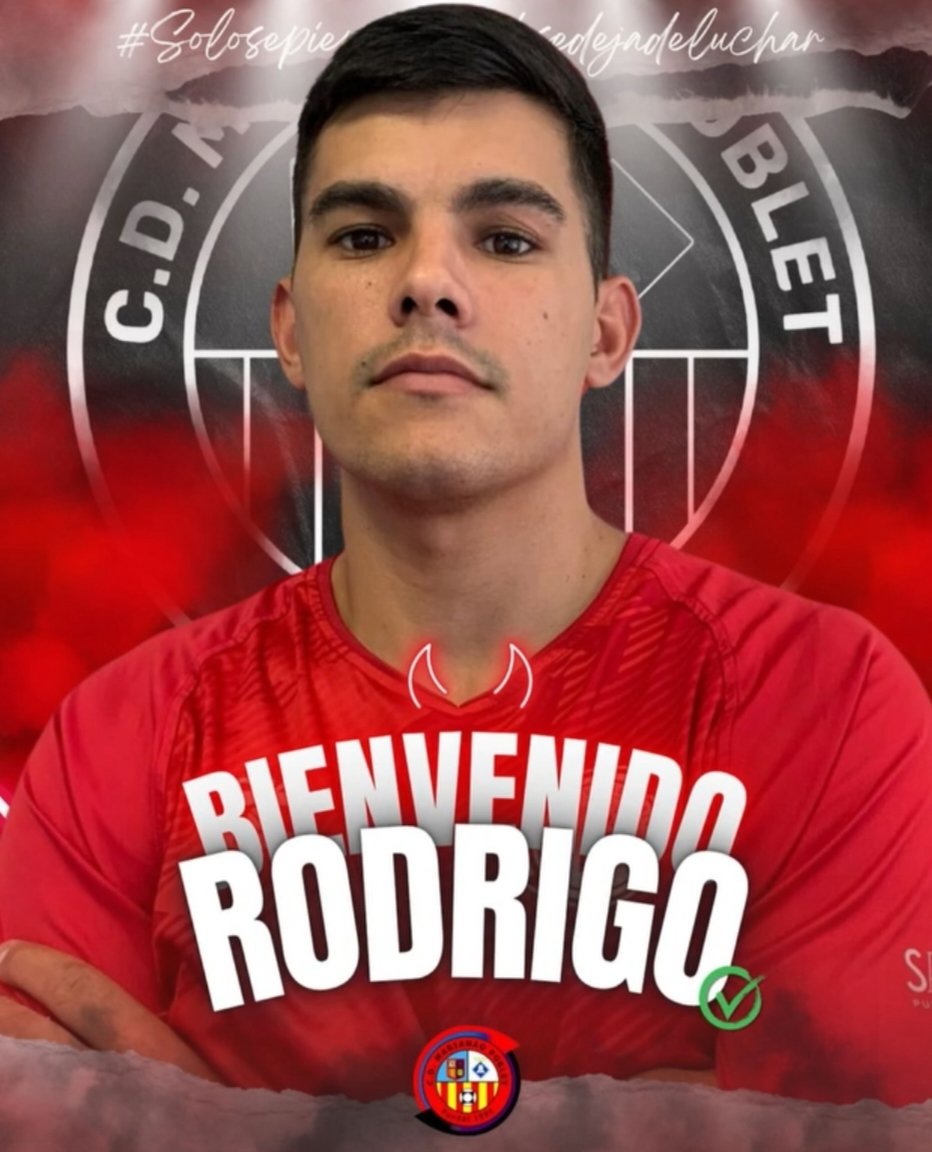 #PrimerEquipo🔴⚫
✍️ Fichaje!
💥 El defensor Rodrigo (ex-CD Montcada) se une al conjunto de "Vitolo" para la próxima temporada.💪
#2cat3
#SomMarianao