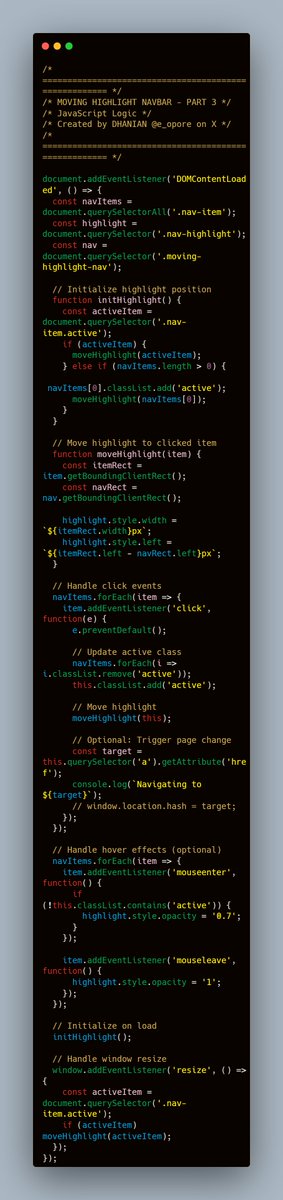 Creating The “Moving Highlight” Navigation Bar With JavaScript And CSS
