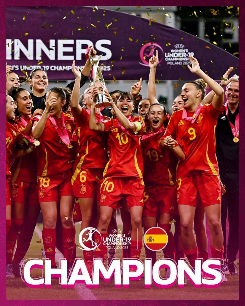 🏆 A record SEVENTH #U19WEURO title for <a href="/SEFutbolFem/">Selección Española Femenina de Fútbol</a> 👏