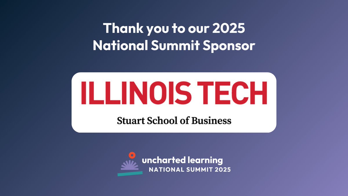 incubatoredu's tweet image. Thank you to @illinoistech Stuart School of Business for sponsoring the Uncharted Learning 2025 National Summit! Your support helps spark the next generation of innovators, creators, and entrepreneurs. We’re proud to partner on this bold journey.
#ULSummit2025