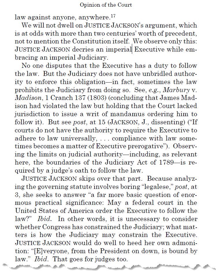 Why would we be surprised Jackson doesn’t understand over 220 years of constitutional law?

She couldn’t define a woman.

(Justice Barrett’s response to Justice Jackson’s dissent)
