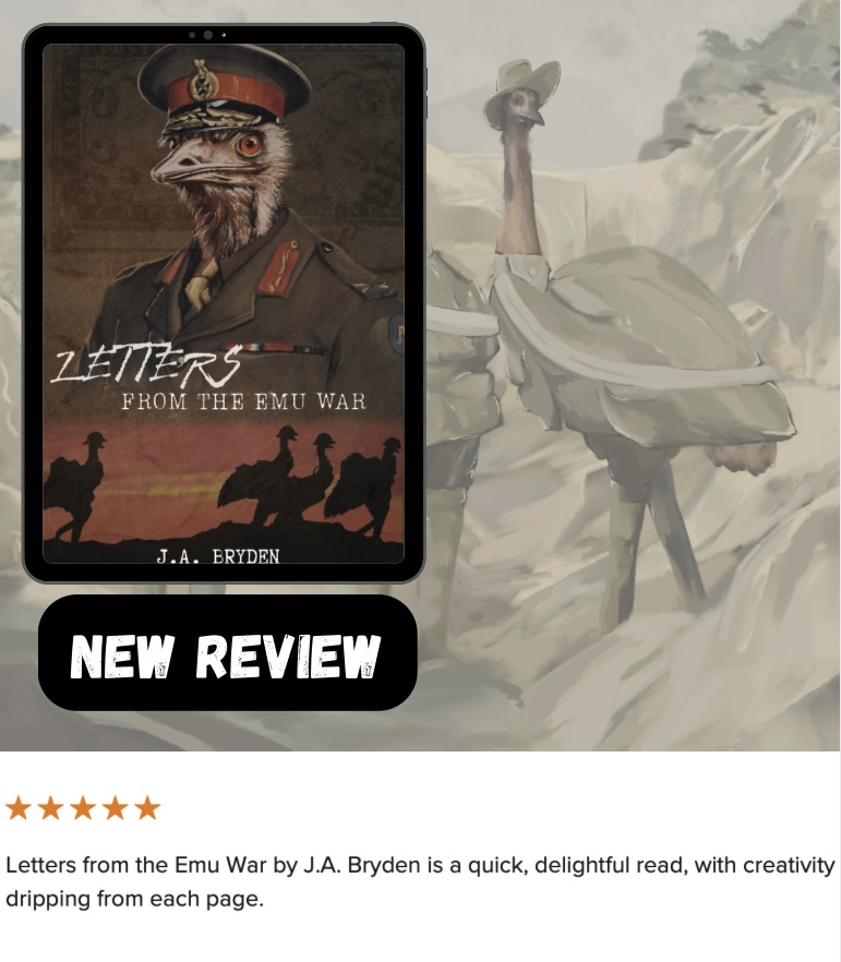 JABryden's tweet photo. Another 5-star review for my debut book. 😎 #bookreviews #kidslit #indiebook #emuwar #thegreatemuwar #aussiehistory https://t.co/HjCsi80K1V