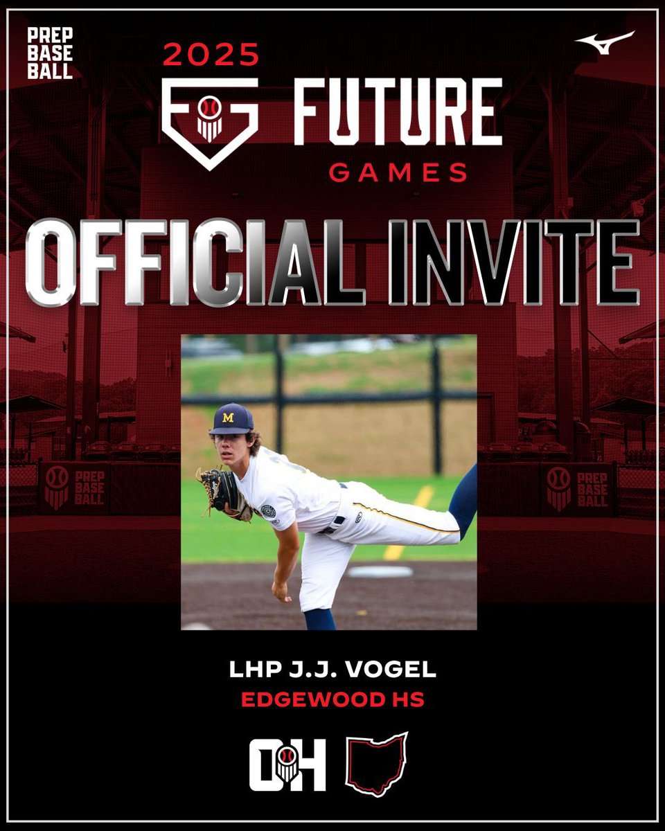 JJ Vogel (@jj_vogel1) on Twitter photo Thank you to <a href="/weldyprep/">Kyle Weldon</a> and <a href="/PrepBaseballOH/">Prep Baseball Ohio</a> for the opportunity to represent Ohio at the Future Games! Blessed to have this opportunity!
<a href="/Midland2027/">2027 Midland American</a>
<a href="/Edgewood_BB/">Edgewood Baseball</a>
<a href="/CoachHatty/">Austin Hatfield</a> Thank you to <a href="/weldyprep/">Kyle Weldon</a> and <a href="/PrepBaseballOH/">Prep Baseball Ohio</a> for the opportunity to represent Ohio at the Future Games! Blessed to have this opportunity!
<a href="/Midland2027/">2027 Midland American</a>
<a href="/Edgewood_BB/">Edgewood Baseball</a>
<a href="/CoachHatty/">Austin Hatfield</a>