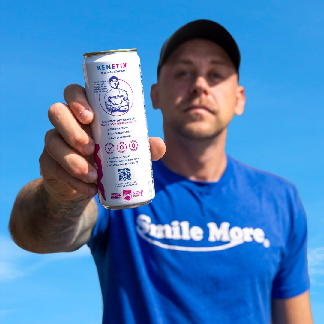 The Roman Atwood x Kenetik Blackberry Lemonade can is here! Available now at DrinkKenetik.com — only while supplies last. Grab it before it’s gone!