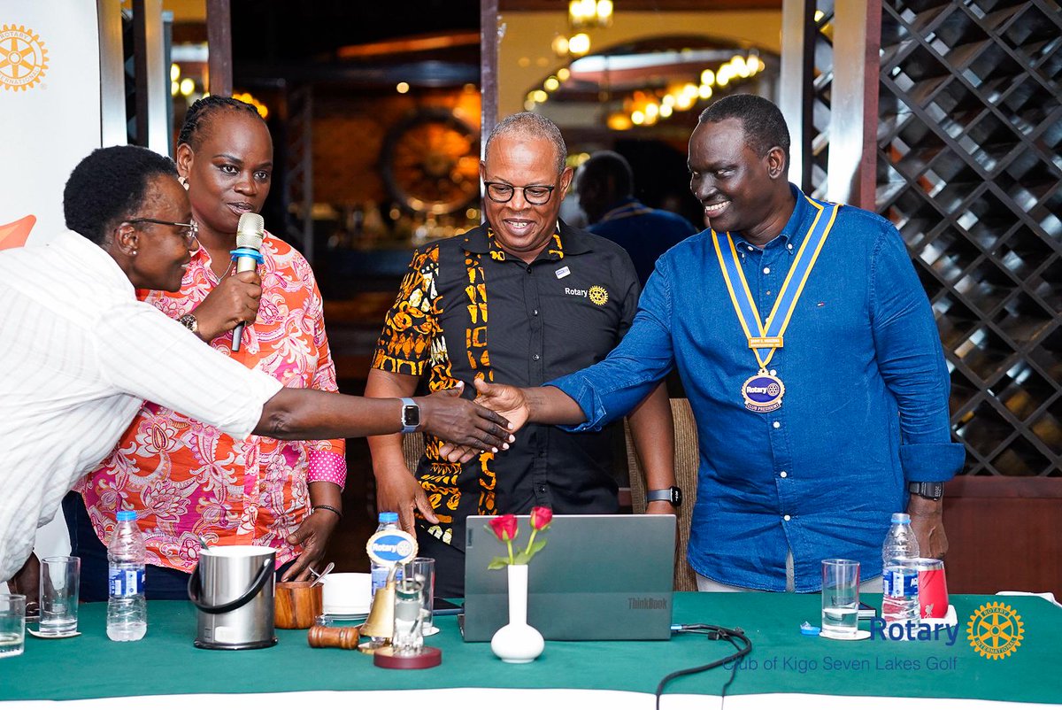 Kin Kariisa🇺🇬 (@kkariisa) on Twitter photo Tonight, I have been handed over the Presidency of the Rotary Club of <a href="/Kigo7Lakes/">Kigo 7 Lakes Golf Rotary Club</a> Golf.
I take on this role not because I must, but because I love to serve humanity. I have done <a href="/Rotary/">Rotary International</a> work long before I officially became a Rotarian, and now, I’m excited to serve with all of Tonight, I have been handed over the Presidency of the Rotary Club of <a href="/Kigo7Lakes/">Kigo 7 Lakes Golf Rotary Club</a> Golf.
I take on this role not because I must, but because I love to serve humanity. I have done <a href="/Rotary/">Rotary International</a> work long before I officially became a Rotarian, and now, I’m excited to serve with all of