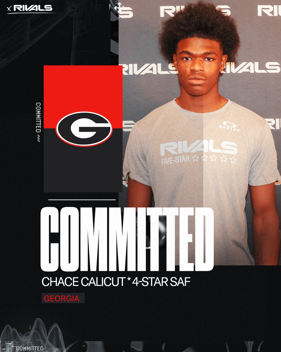 Breaking: Georgia edges out Texas for blue-chip DB Chace Calicut 🐶 

“If you wanna get produced, if you wanna go to the next level, you wanna play at Georgia”

More: n.rivals.com/news/blue-chip…