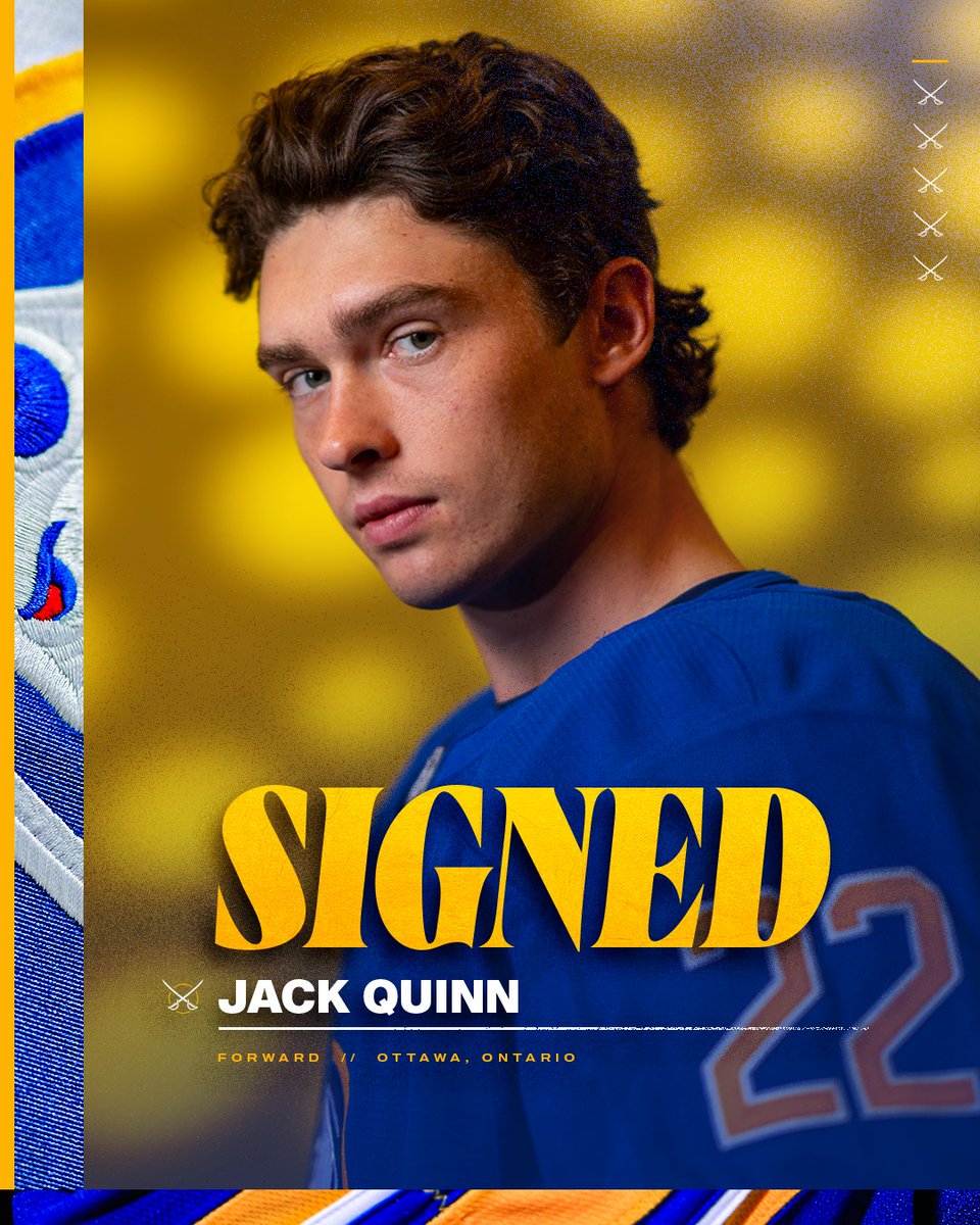 Two more years for Quinner ⚔️

We have signed Jack Quinn to a two-year contract with an AAV of $3.375 million.

Details → bufsabres.co/45QpSXT
