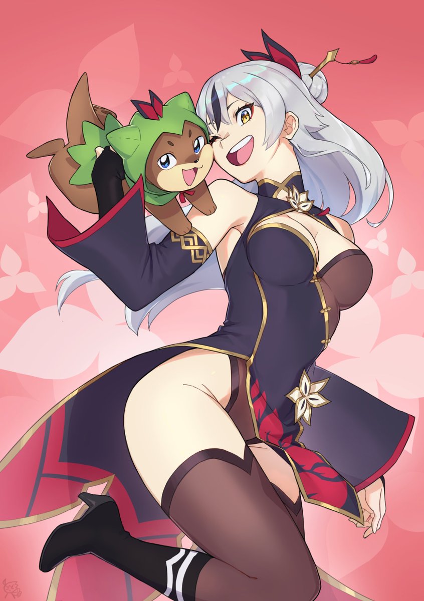 I got to make the artwork for the exclusive print for <a href="/LongLiveReya/">Reya Lialdryn ⚜️</a> 's Offkai panel, featuring her and one of her loyal Lilypals!! ✨
So happy with how this one turned out! 💗 

#illustReya