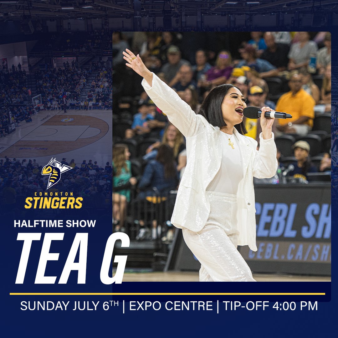 Edmonton's own Tea G will be stealing the show for tomorrows halftime performance✨
Catch her and the Stingers in action, get your tickets now!
🎟still available!
ticketmaster.ca/edmonton-sting…