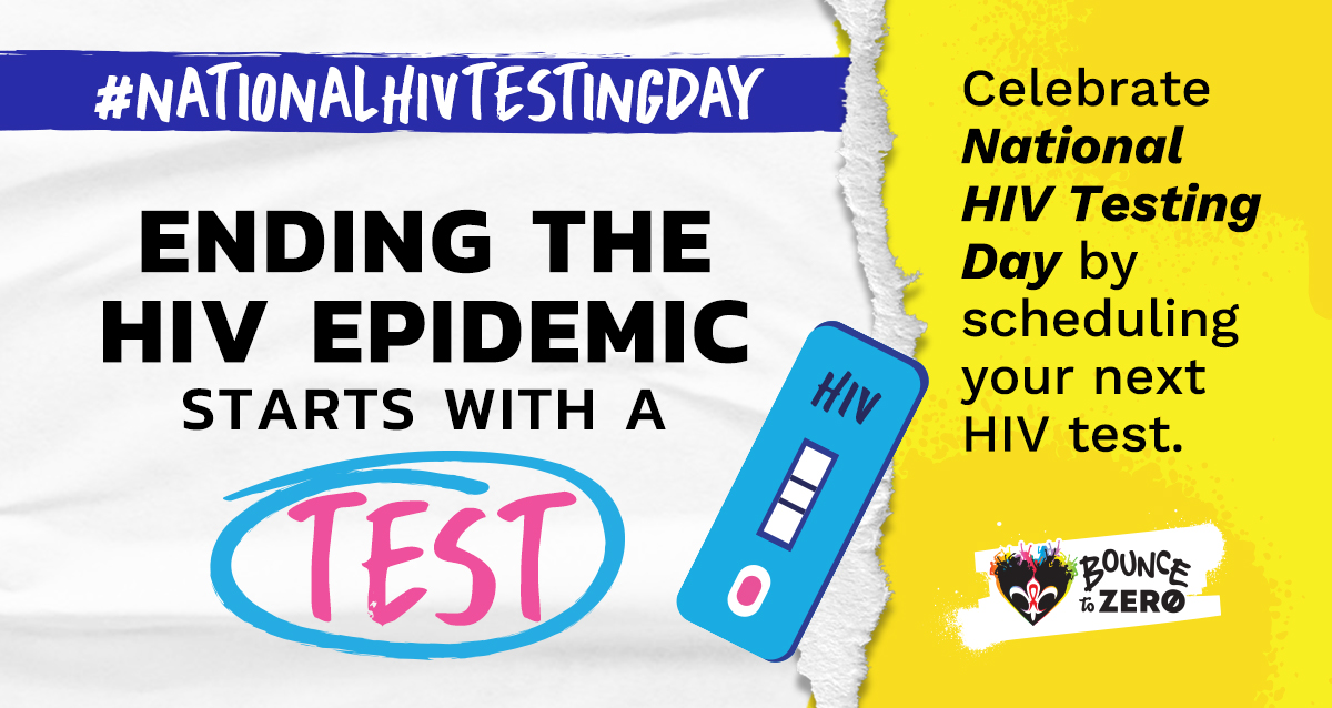 Bouncetozero's tweet image. Today is #NationalHIVTestingDay—a reminder that knowing your status is the first step to protecting your health and community.
Testing is quick, easy, and helps us end the HIV epidemic.
✅ Order a FREE at-home test at bouncetozero.com/ahs-form/
📲 Or text "TEST" to (504) 788-2400