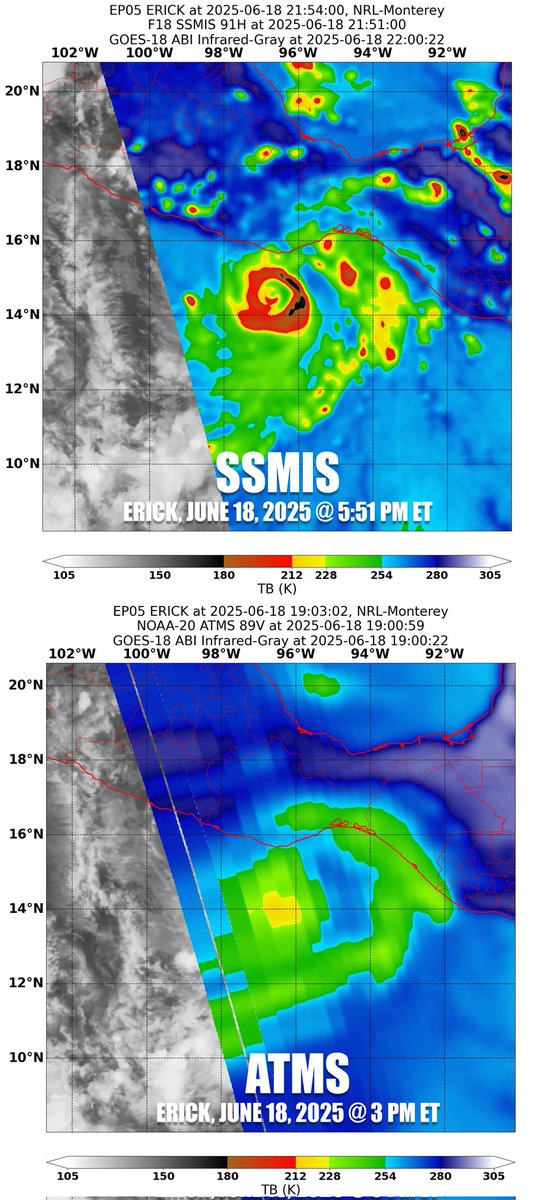 Michael Lowry (@michaelrlowry) on Twitter photo I sought comment from <a href="/NOAA/">NOAA</a> and <a href="/DeptofDefense/">Department of Defense 🇺🇸</a> on this and received a reply today from NOAA's spokesperson. They suggest we use the surviving ATMS microwave that degrades significantly at the edges. You can see how much worse off we'd be with Erick last week if we only had ATMS. I sought comment from <a href="/NOAA/">NOAA</a> and <a href="/DeptofDefense/">Department of Defense 🇺🇸</a> on this and received a reply today from NOAA's spokesperson. They suggest we use the surviving ATMS microwave that degrades significantly at the edges. You can see how much worse off we'd be with Erick last week if we only had ATMS.