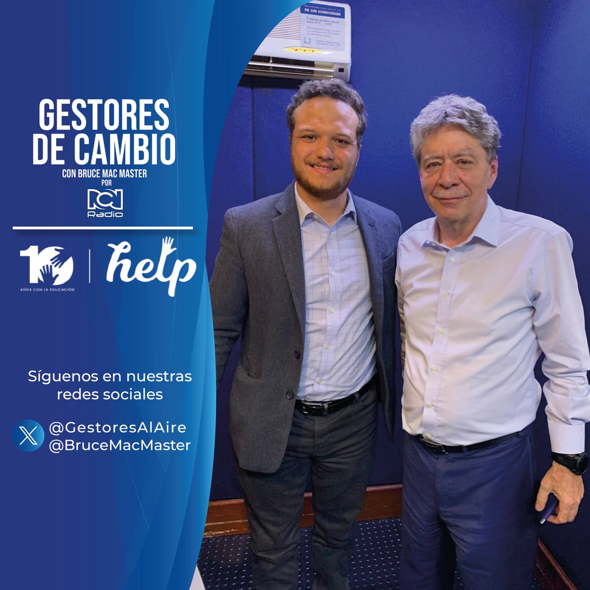🗣️ "Los estudiantes deben tener proyectos más allá de sí mismos", José Antonio Hernández, director de la Fundación Help, cree que quien recibe apoyo debe pensar en cómo transformar su entorno, no solo su futuro.
🎧Escúchalo en #GestoresDeCambio por <a href="/RCNRadio/">RCN Radio</a> con <a href="/BruceMacMaster/">Bruce Mac Master</a>.