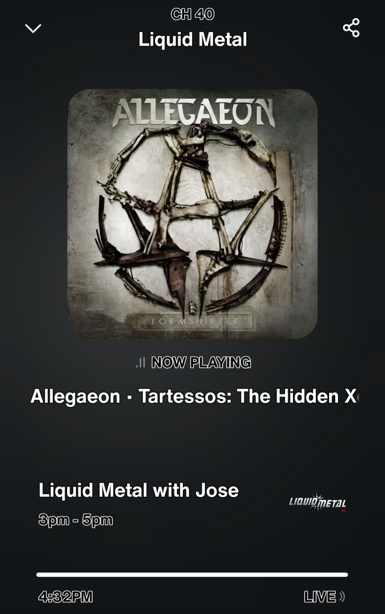 Yet another reminder of why I love this f'n channel. Thanks for playing some killer <a href="/Allegaeon/">Allegaeon</a>!
<a href="/josemangin/">Jose "Metal Ambassador" Mangin</a>
<a href="/ShawnTheButcher/">Shawn</a>
<a href="/fnliquidmetal/">SiriusXM Liquid Metal</a>