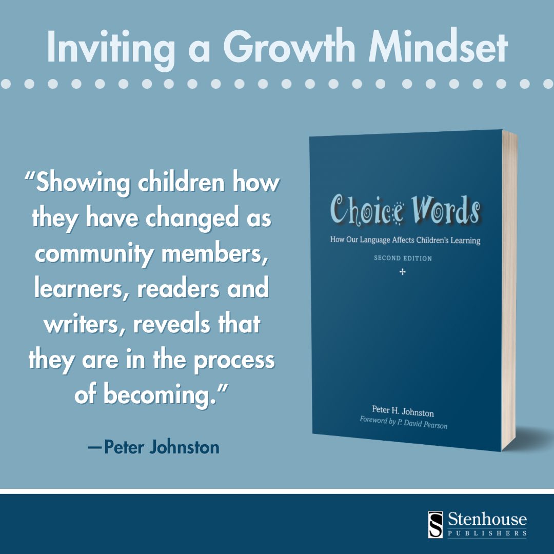 stenhousepub's tweet image. Happy book birthday to Choice Words, 2nd edition by Peter Johnston! #ChoiceWords #StenhousePub routledge.com/Choice-Words-H…