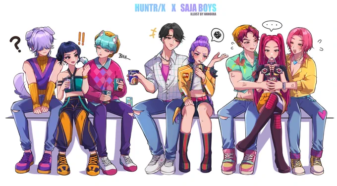 Waiting for ahh-- Huntrix x Saja boys collab... thank you #KPOPDEMONHUNTERS #HUNTRIX #sajaboys