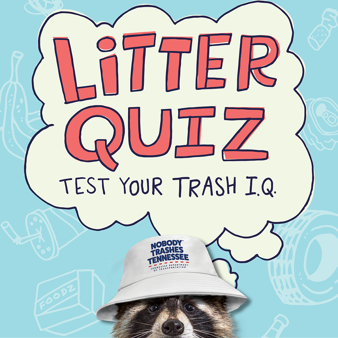Are you smarter than a trash panda? Take the Litter Quiz ✍️ to find out! 

Added bonus: earn NINETY points when you take the quiz within the Trash Masters Rewards Program!

🔗 bit.ly/3t1cUBA

#NobodyTrashesTennessee