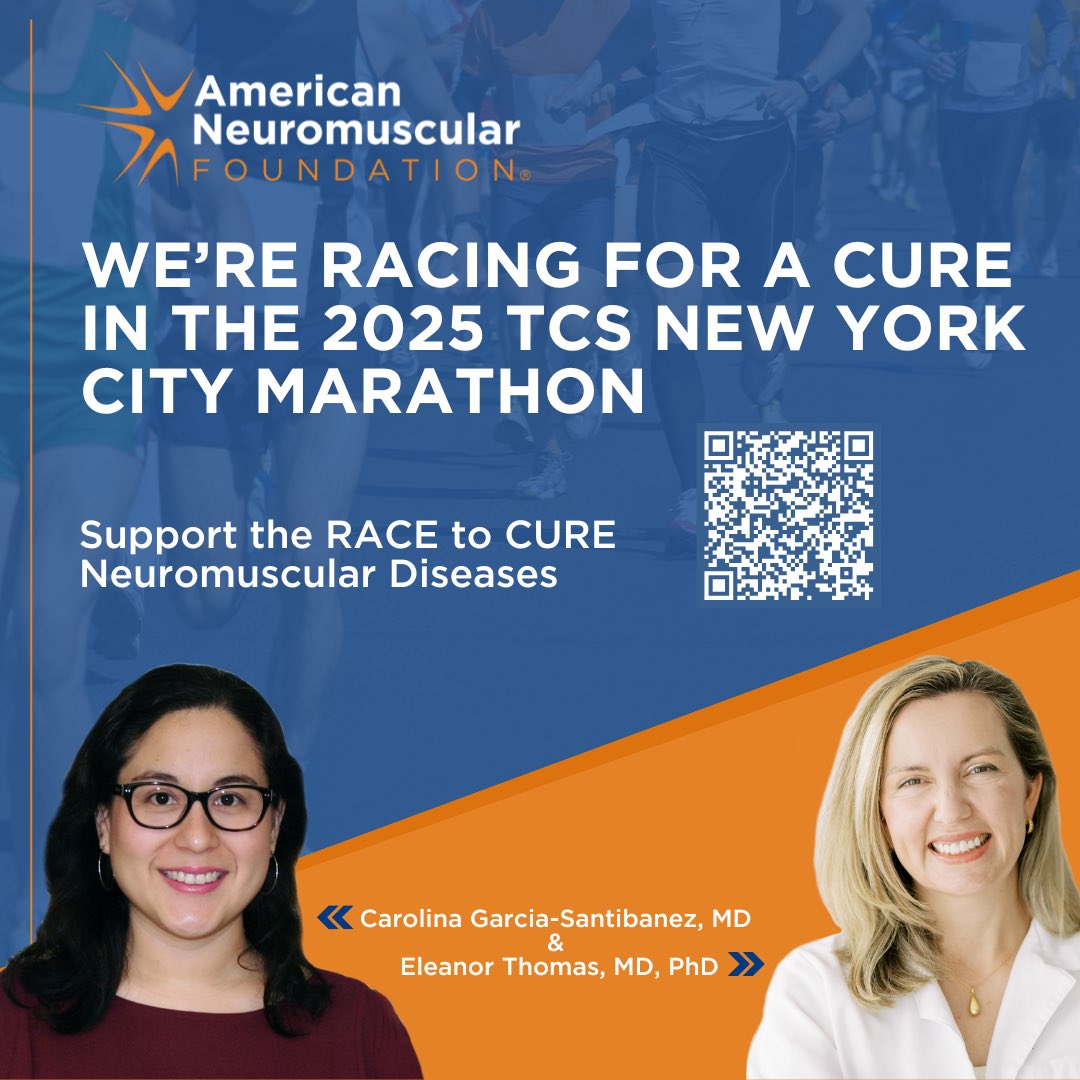 Carolina GS (@carogsantibanez) on Twitter photo I am running the NYC marathon as part of the American Neuromuscular Foundation team.   I need your support! Click the link to donate to our cause :)
neuromuscularfoundation.org/carolina I am running the NYC marathon as part of the American Neuromuscular Foundation team.   I need your support! Click the link to donate to our cause :)
neuromuscularfoundation.org/carolina
