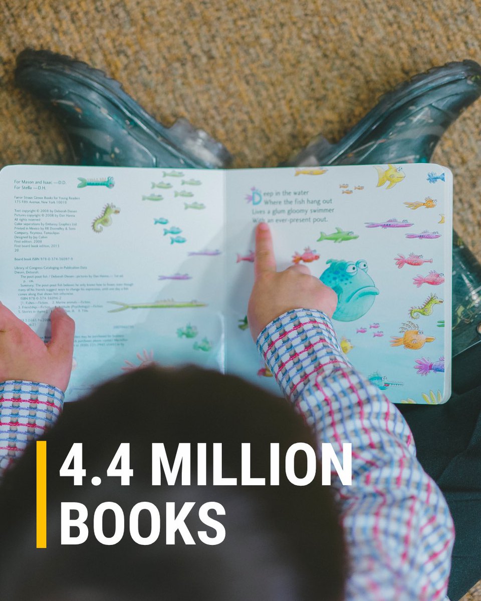 There’s something magical about getting lost in a book. Books encourage young readers to explore, and we’re proud to say we’ve helped get books to kids in a big way…4.4M books, to be exact.

This is what impact looks like. To pitch in, drop by our donate page and get involved!