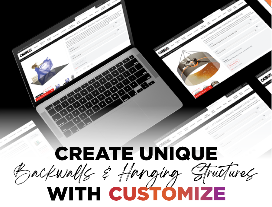 OrbusDisplays's tweet photo. CUSTOMIZE enables you to create distinct sizes of our Formulate® Hanging Structures and Backwall solutions. Make our fabric displays unique to your business needs for an unforgettable display. Get started with CUSTOMIZE today! #Orbus
https://t.co/PeP2tBRulT https://t.co/j1i4K9zx0w