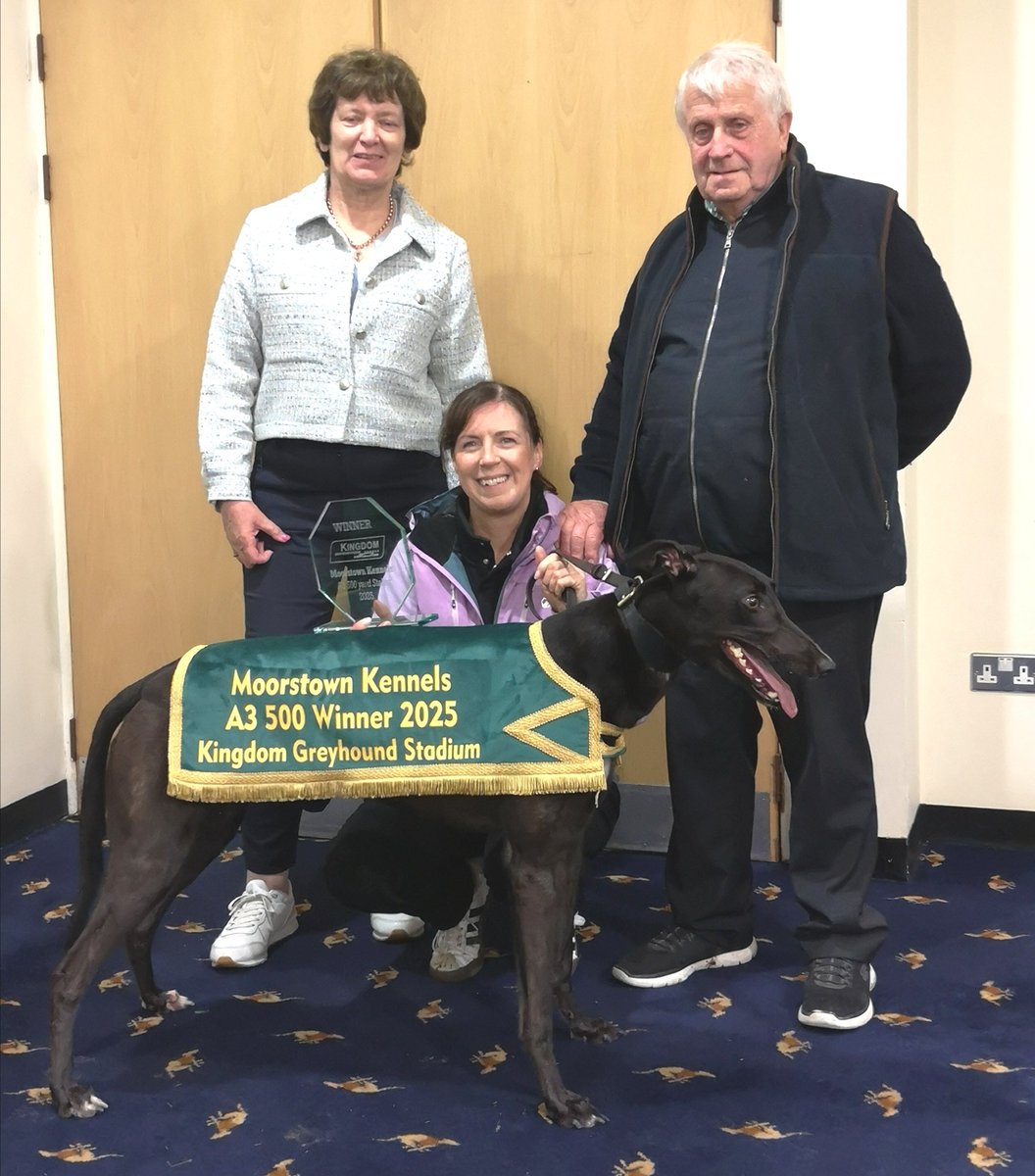 Kingdom Dog Track (@kingdomdogtrack) on Twitter photo ⏱️Track Record for the Third Time!⏱️Magical Luka does the clock again, setting a new track record of 26.55 in winning the Final of the Moorstown Kennels 500yd Stakes!
Congrats to the Guilfoyles and a big thanks to our sponsors the Flaherty family👏
<a href="/BarkingBuzz/">Barking Buzz (GRI)</a> #GoGreyhoundRacing ⏱️Track Record for the Third Time!⏱️Magical Luka does the clock again, setting a new track record of 26.55 in winning the Final of the Moorstown Kennels 500yd Stakes!
Congrats to the Guilfoyles and a big thanks to our sponsors the Flaherty family👏
<a href="/BarkingBuzz/">Barking Buzz (GRI)</a> #GoGreyhoundRacing