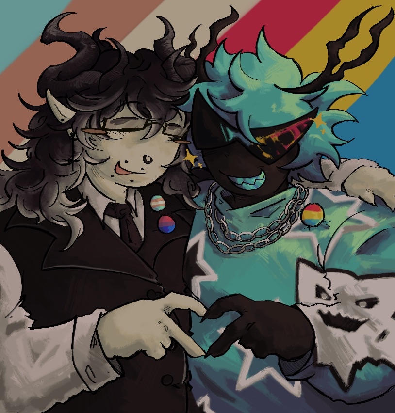 martvfxx's tweet image. temporary pinned i think
hi im martin/mart i draw stuff and i make games.
here are my sonas .. ur free to draw them and @ me.. smile. (second pic; grey one to the left is me) - art by @vvhippedcream thank u so much