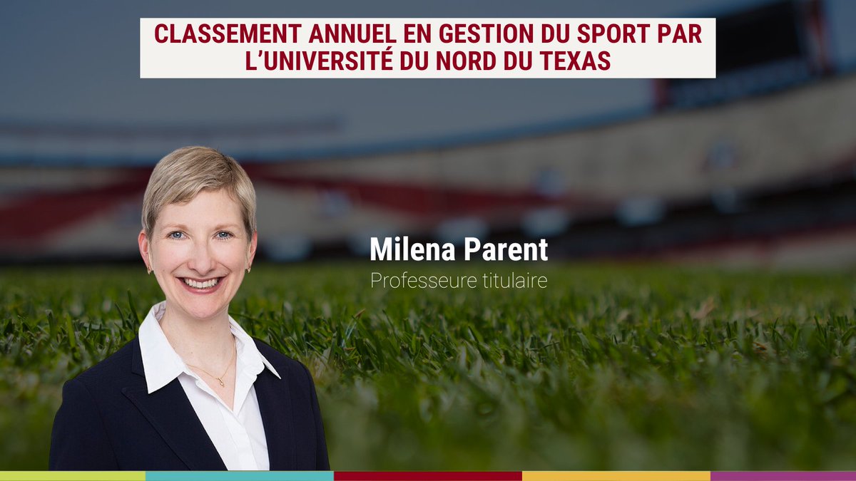 École de gestion Telfer (@telfer_udo) on Twitter photo Bravo à la prof @<a href="/MilenaParent/">Milena Parent</a> pour classement annuel en gestion du sport, publié par l’<a href="/UNTsocial/">University of North Texas</a>.
🏅3e au monde en gestion du sport
🌍<a href="/uOttawa/">Université d'Ottawa | University of Ottawa</a> se classe aussi 12e au monde pour sa productivité en recherche.
👉Pour en savoir plus (en anglais): tlfr.ca/30p Bravo à la prof @<a href="/MilenaParent/">Milena Parent</a> pour classement annuel en gestion du sport, publié par l’<a href="/UNTsocial/">University of North Texas</a>.
🏅3e au monde en gestion du sport
🌍<a href="/uOttawa/">Université d'Ottawa | University of Ottawa</a> se classe aussi 12e au monde pour sa productivité en recherche.
👉Pour en savoir plus (en anglais): tlfr.ca/30p