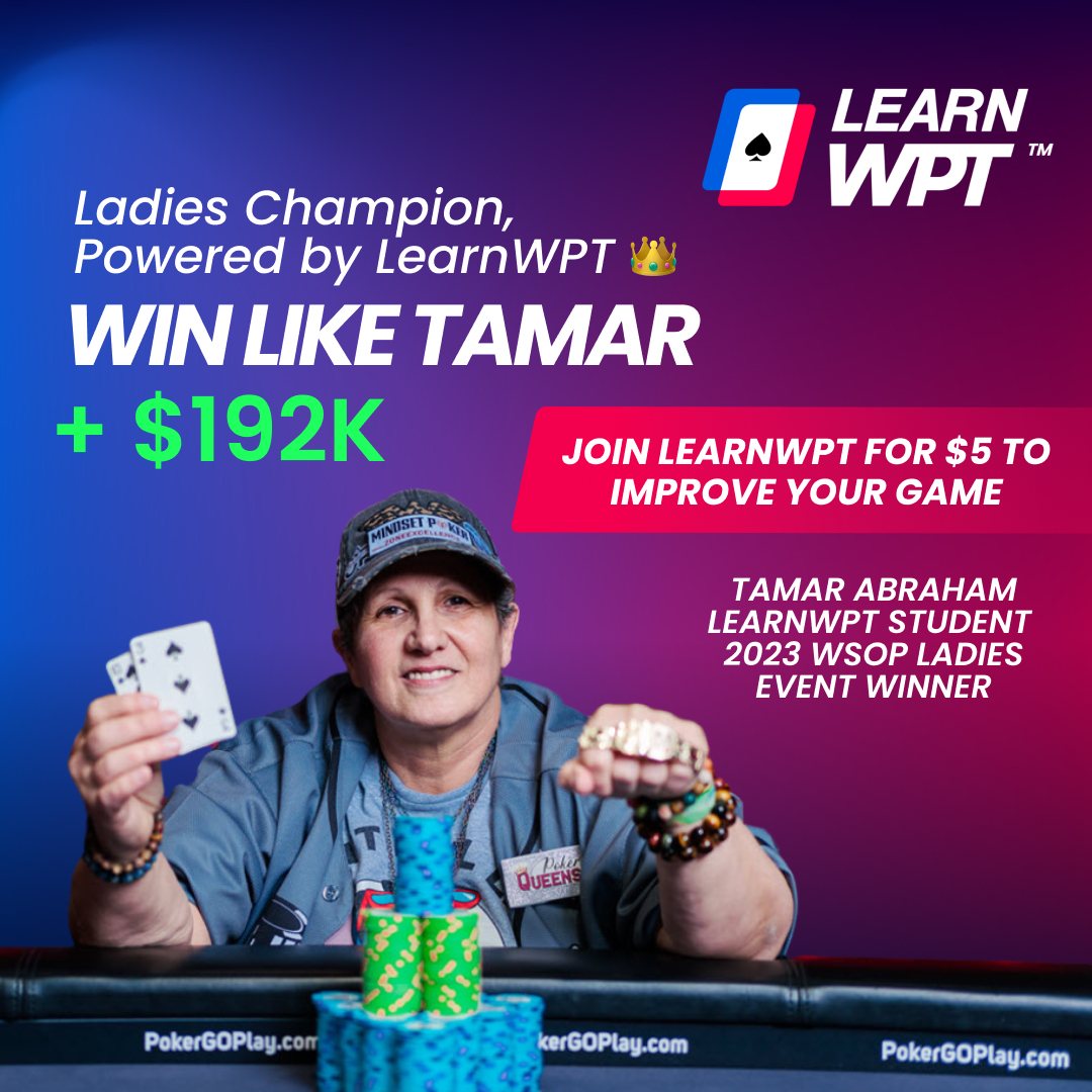 LearnWPT (@learnwpt) on Twitter photo We are so confident LearnWPT.com can help improve your poker game, we give all new members a chance to try out the site for 30 days for just $5.
Playing better poker and seeing results just takes a little effort over time—just like <a href="/WSOP/">WSOP - World Series of Poker</a> Bracelet winners Sean, TJ, and We are so confident LearnWPT.com can help improve your poker game, we give all new members a chance to try out the site for 30 days for just $5.
Playing better poker and seeing results just takes a little effort over time—just like <a href="/WSOP/">WSOP - World Series of Poker</a> Bracelet winners Sean, TJ, and