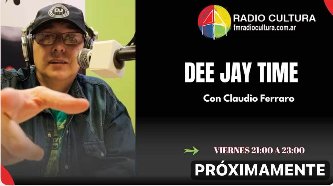 Viernes 21hs Estreno 
youtu.be/cTEjzihPVcM?si…
#Deejaytime @claudiocapoferraro IG