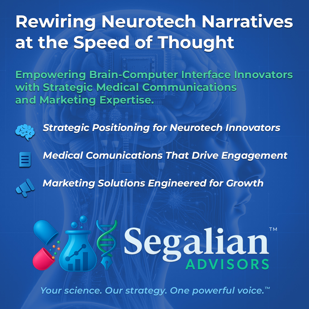 Segalian's tweet image. At Segalian Advisors, we’re proud to support the innovators reshaping neurotechnology—helping brain-computer interface pioneers turn complex science into compelling narratives that drive credibility, adoption, and growth.