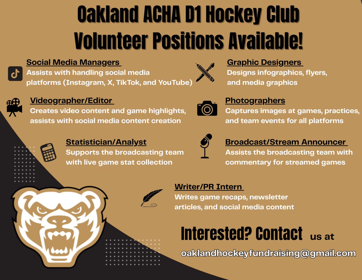 We have several volunteer positions available to help make this season a success!