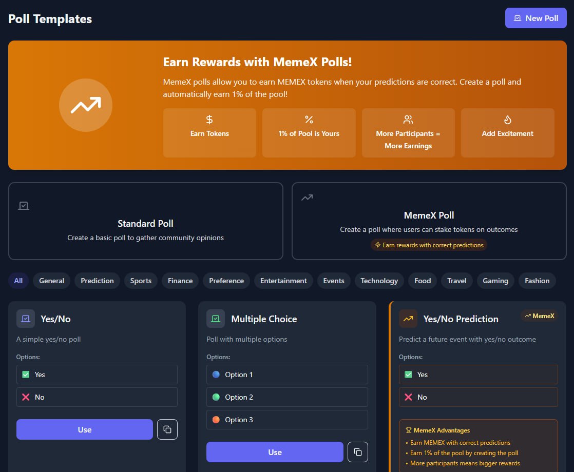 memexairdrop's tweet image. 🕒 Coming Soon!
🎯 Join the Community, Have a Voice, Win Rewards!
✔️ Get OMEMEX now and gain early access to reward-based polls
✔️ Vote with OMEMEX, make accurate predictions, and earn rewards
🗳 Create polls open to everyone
🎁 Earn OMEMEX by engaging the community with…