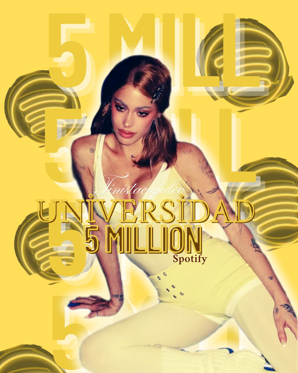 TINI and Beéle Collaboration "Universidad" has reached 5 MILLION streams on Spotify.! #TINI <a href="/TiniStoessel/">tini</a>
