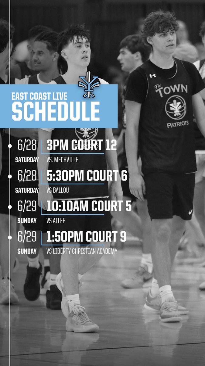 Yorktown Basketball (@yorktownbball) on Twitter photo Yorktown Basketball heads down to Richmond tomorrow for <a href="/ECL_Showcase/">East Coast Live</a> Coaches come check out one of the state's top 26' PG in <a href="/CoulamJake/">Jake Coulam</a>
<a href="/theCBGLive/">Commonwealth Basketball Group</a> <a href="/jwherron10/">Jack Herron</a> <a href="/B_C_A_V/">Basketball Coaches Association of Virginia (BCAV)</a> <a href="/hatfieldsports/">Matthew Hatfield</a> <a href="/PrepHoopsVA/">Prep Hoops Virginia</a> <a href="/VaPrepsRivals/">Virginia Preps</a> Yorktown Basketball heads down to Richmond tomorrow for <a href="/ECL_Showcase/">East Coast Live</a> Coaches come check out one of the state's top 26' PG in <a href="/CoulamJake/">Jake Coulam</a>
<a href="/theCBGLive/">Commonwealth Basketball Group</a> <a href="/jwherron10/">Jack Herron</a> <a href="/B_C_A_V/">Basketball Coaches Association of Virginia (BCAV)</a> <a href="/hatfieldsports/">Matthew Hatfield</a> <a href="/PrepHoopsVA/">Prep Hoops Virginia</a> <a href="/VaPrepsRivals/">Virginia Preps</a>
