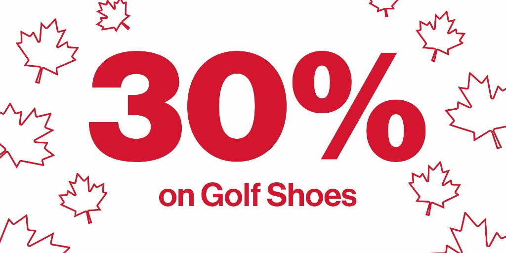 🍁 Celebrate the true north, strong and free with our Canada Day sale! 40% off apparel and 30% off golf shoes. On now until July 2 at the Burnaby Mountain and Riverway pro shops. Come by and stock up on your golf essentials!