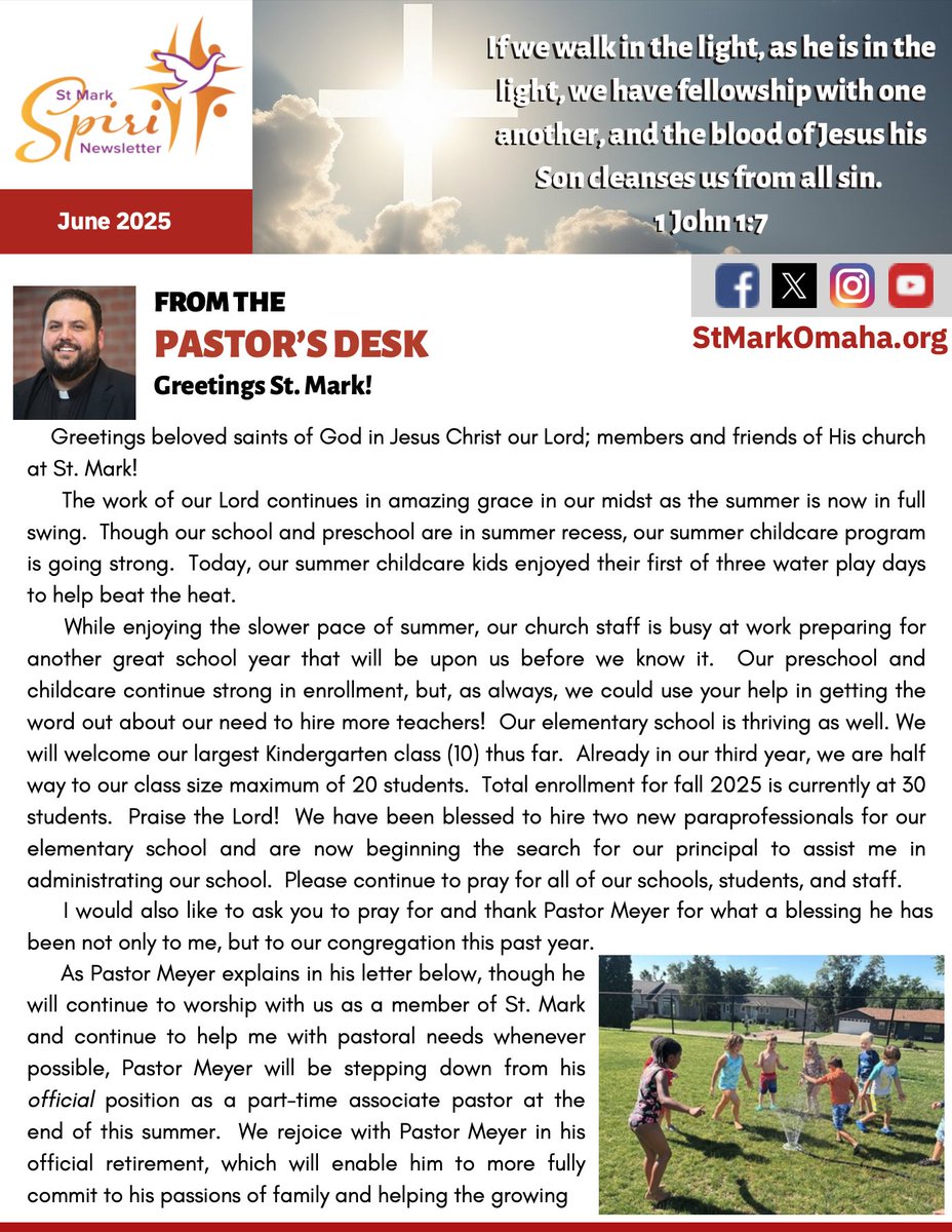 HOT OFF THE PRESS! 
The St. Mark Spirit Newsletter!
Check out all that is going on and coming up at St. Mark.  You'll be thankful you did! stmarkomaha.org/spirit-newslet…