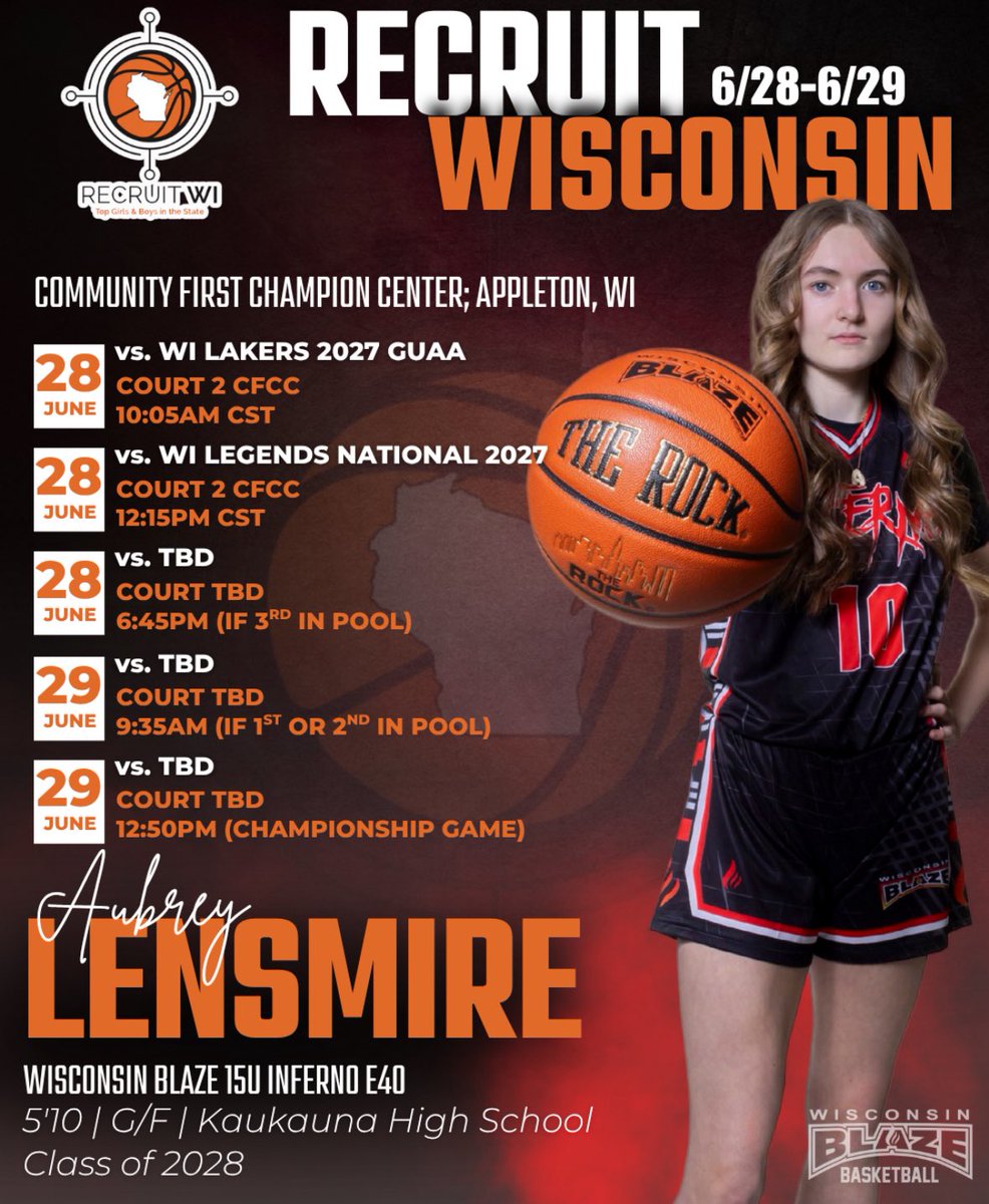 Aubrey Lensmire (@aubreylensmire) on Twitter photo Hereβs my schedule for recruit Wisconsin! <a href="/LisaMVanWyk/">Lisa Van Wyk</a> <a href="/WisconsinBlaze/">Wisconsin Blaze Girls Basketball</a> <a href="/WIBlazeInferno/">WI Blaze Inferno Girls</a> Hereβs my schedule for recruit Wisconsin! <a href="/LisaMVanWyk/">Lisa Van Wyk</a> <a href="/WisconsinBlaze/">Wisconsin Blaze Girls Basketball</a> <a href="/WIBlazeInferno/">WI Blaze Inferno Girls</a>
