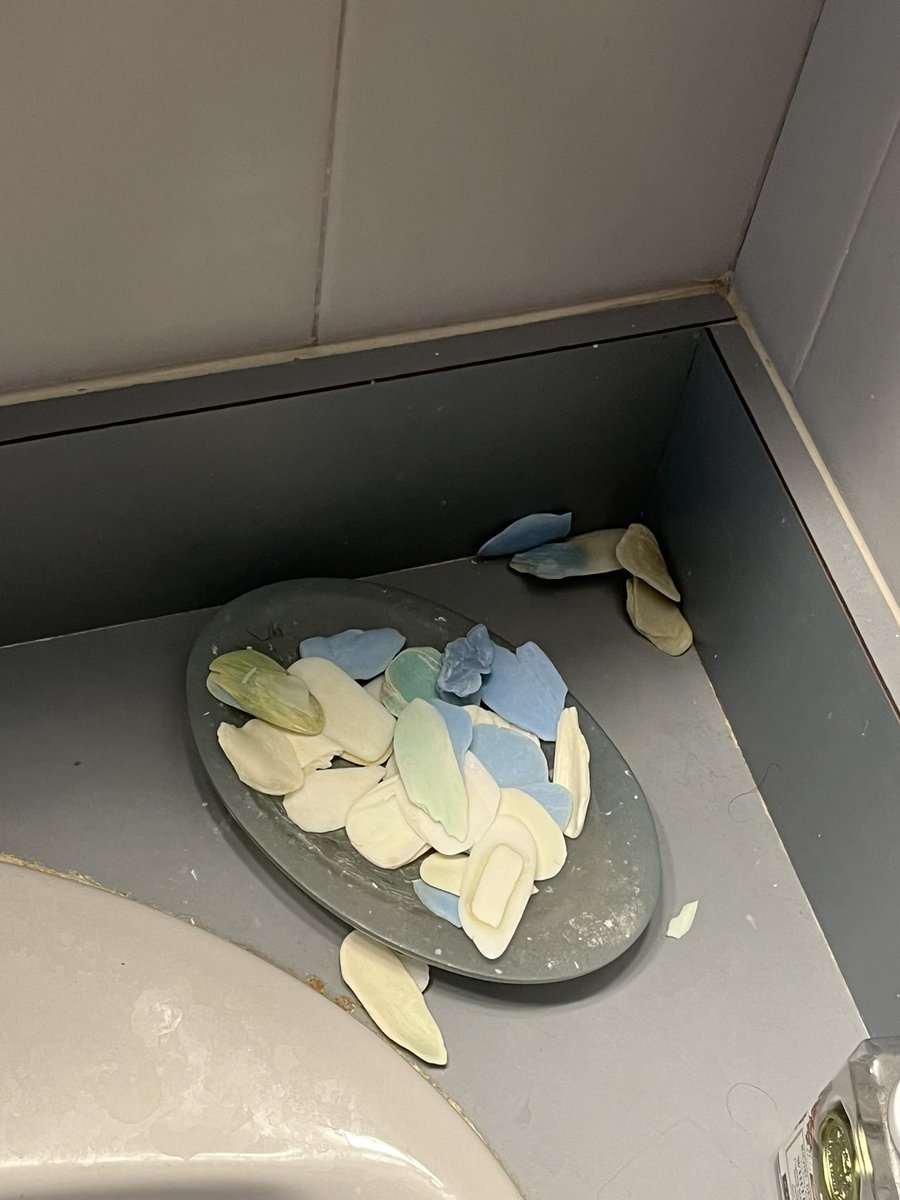 Ludicrous behavior from the parents. Just a refusal to throw out these stubs of soap.