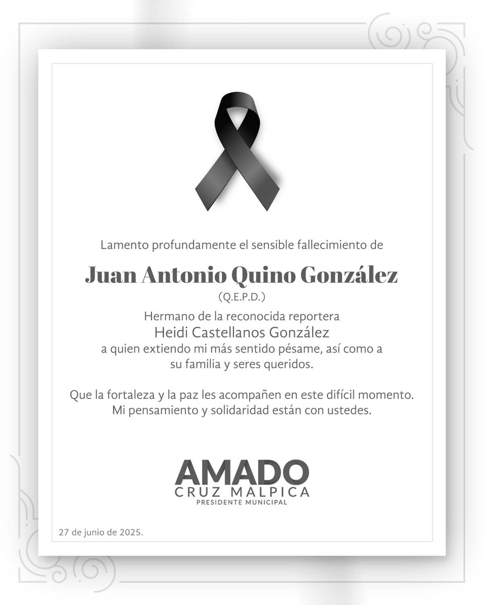 Mi más sentido pésame 🕊️