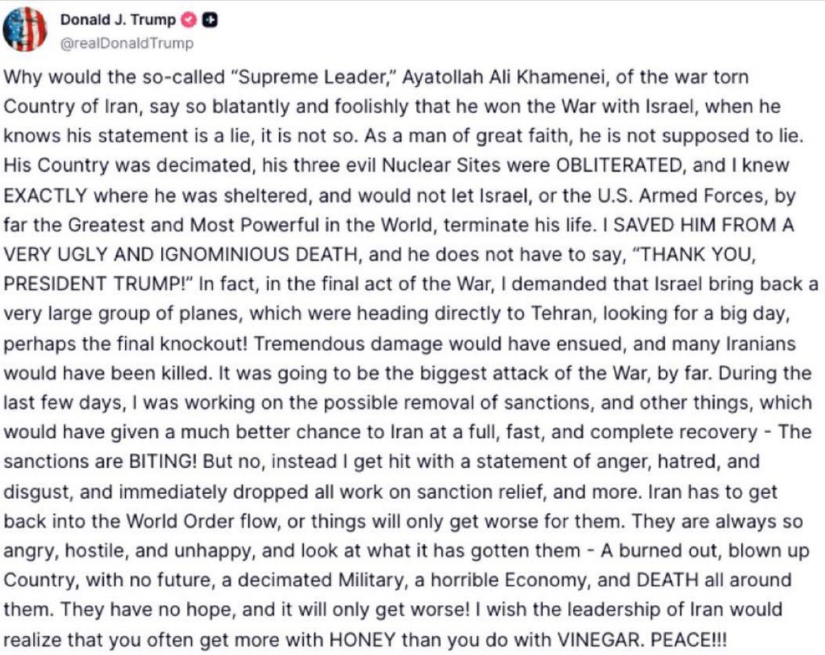 Trump is starting to realize who this "so called supreme leader" really is 🤣🤣
Love it!