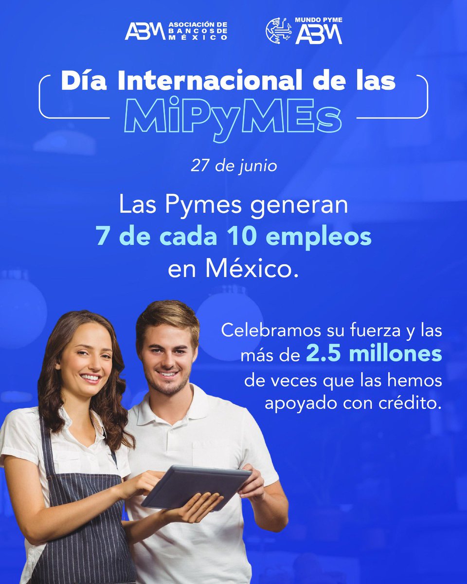 ¡Nuestras felicitaciones y admiración a todas las MiPyMEs hoy en su día! 🙌🏼 

Las pequeñas y medianas empresas (MiPyMEs) funcionan como un motor silencioso en la economía mexicana.

Encuentra aquí todos los productos y servicios disponibles para las PyMEs.
👉