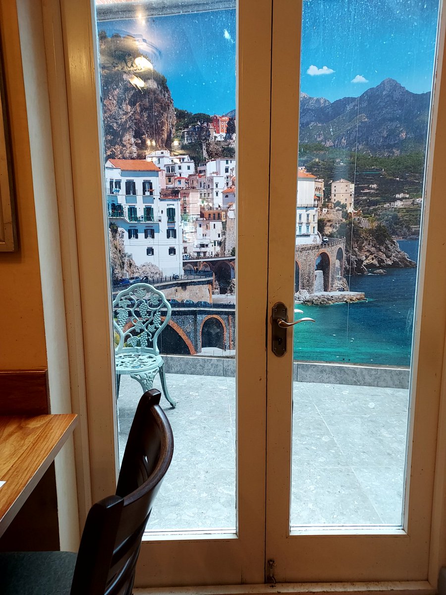 The Sorrento Italian restaurant in Stroud has the best back drop ever. It's just like being there.