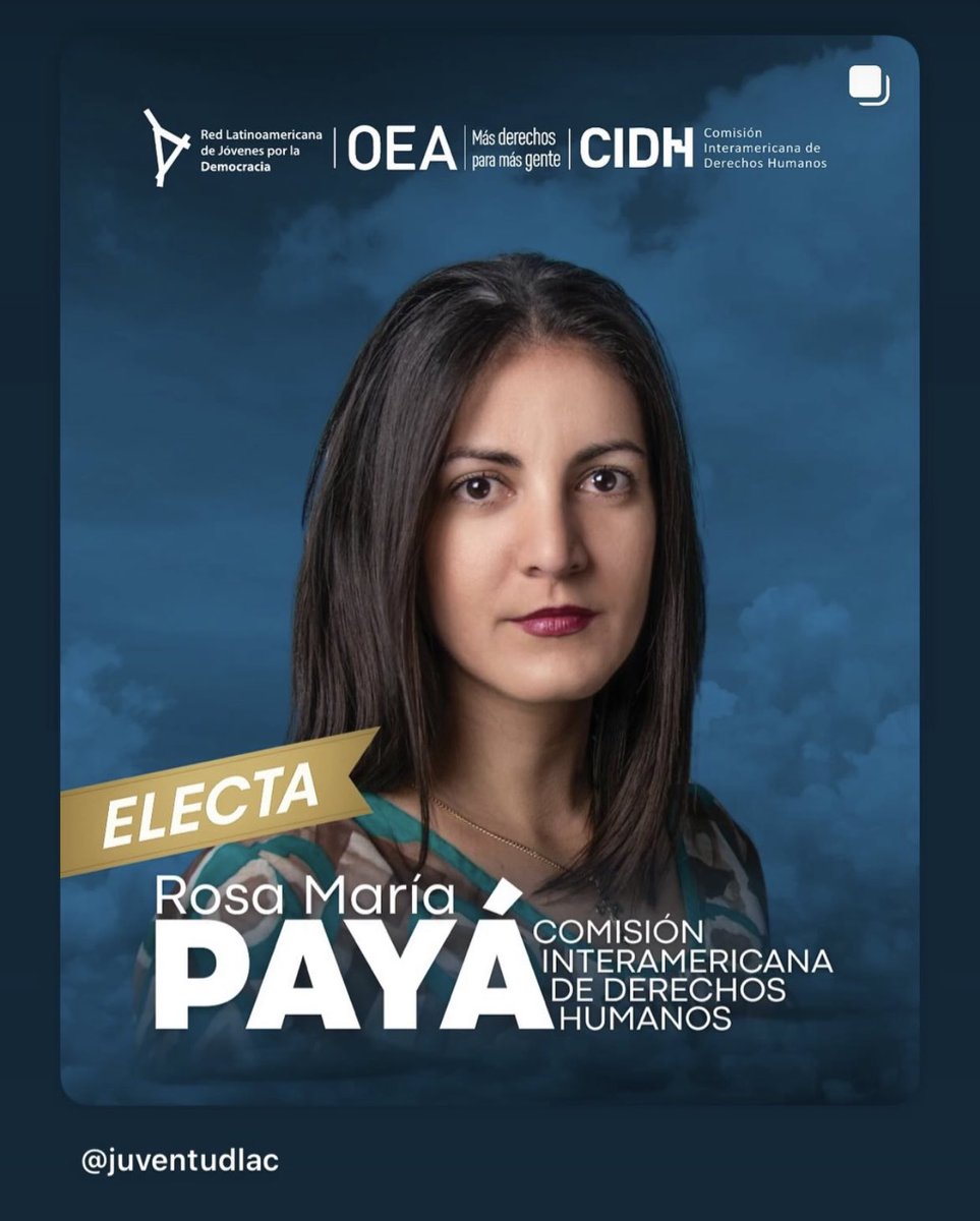 Congratulations ⁦<a href="/RosaMariaPaya/">Rosa María Payá A.</a>⁩ . Your election is a Win for the cause of Human Rights in the Americas