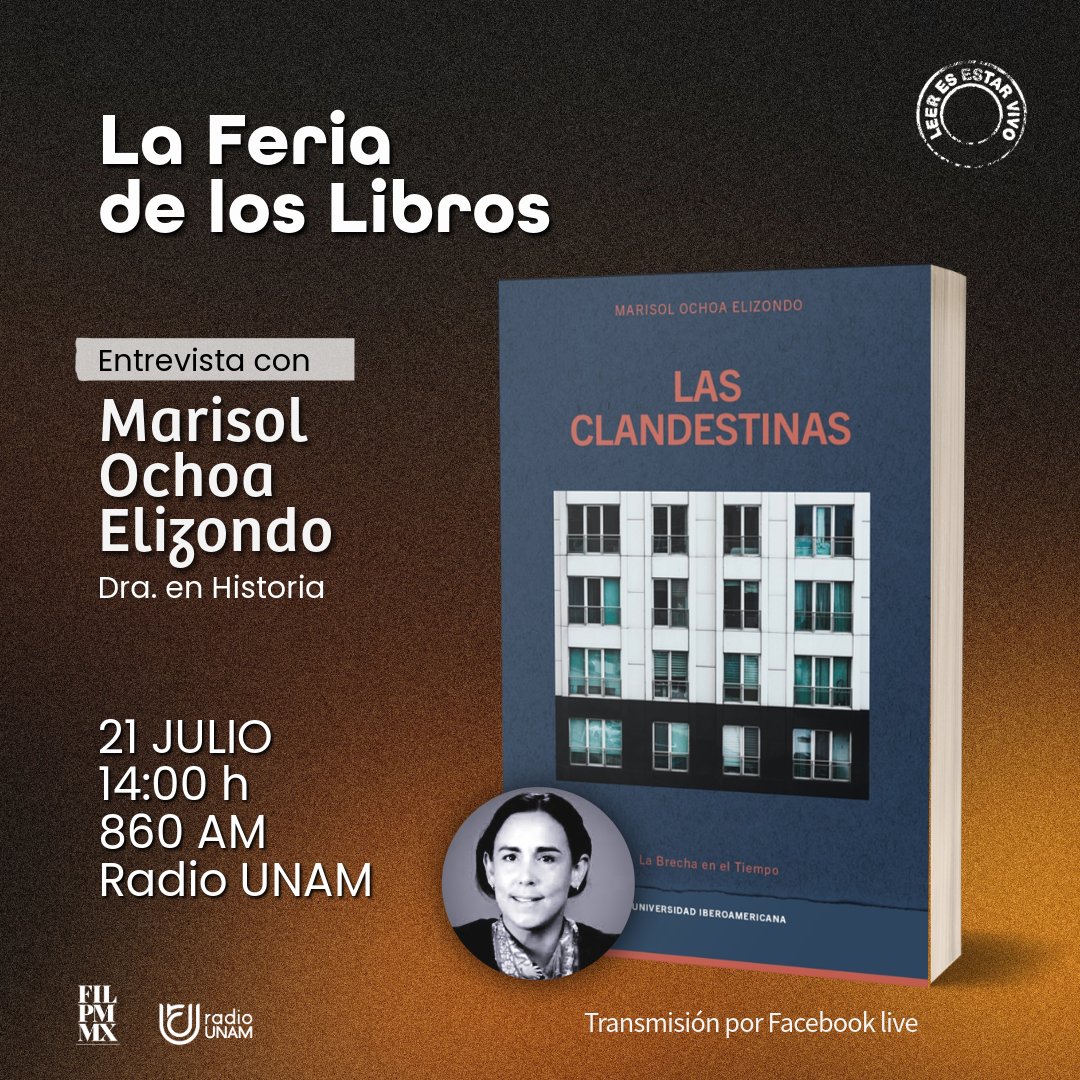 FIL Minería (@filmineria) on Twitter photo ¡Por si te lo perdiste! Revive la charla que tuvimos con Marisol Ochoa, autora de "Las clandestinas", publicado por <a href="/IberoPublica/">Ediciones Ibero</a>. 📚
✨ Video completo:
facebook.com/LaFeriadelosli…
#LeerEsEstarVivo #Literature ¡Por si te lo perdiste! Revive la charla que tuvimos con Marisol Ochoa, autora de "Las clandestinas", publicado por <a href="/IberoPublica/">Ediciones Ibero</a>. 📚
✨ Video completo:
facebook.com/LaFeriadelosli…
#LeerEsEstarVivo #Literature