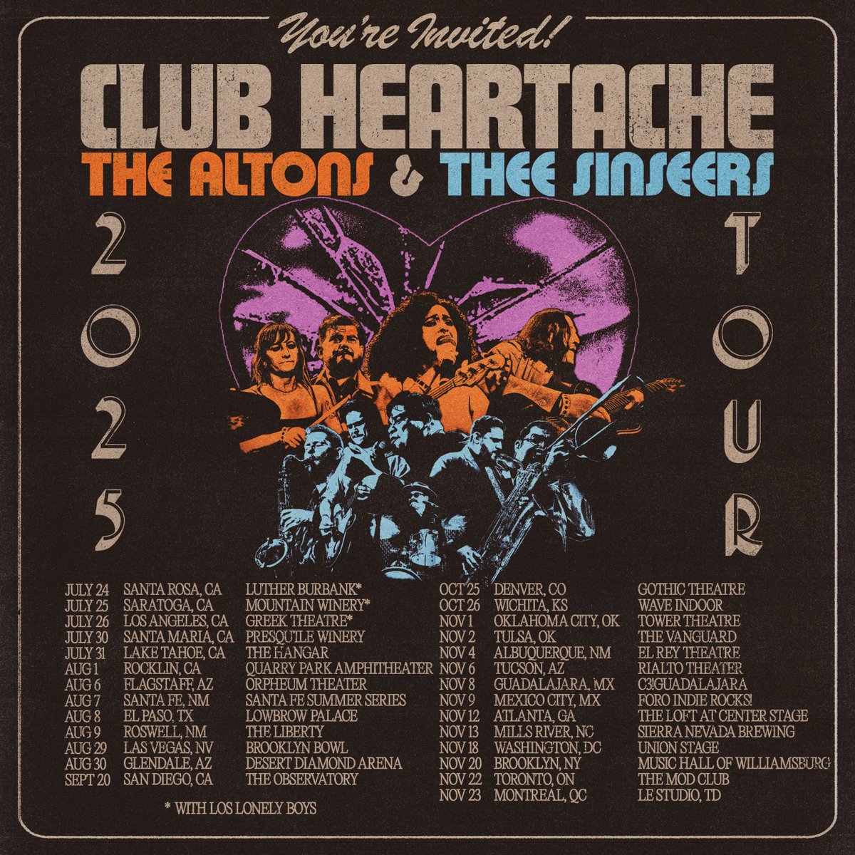 Club Heartache Fall dates are now on sale, grab tickets for you &amp; a loved one 🫶🏽 see yall soon

thealtons.com/tour
