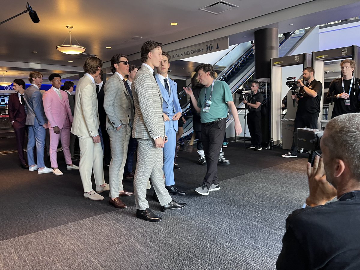 NHL Draft prospects lined up to hit the red carpet.