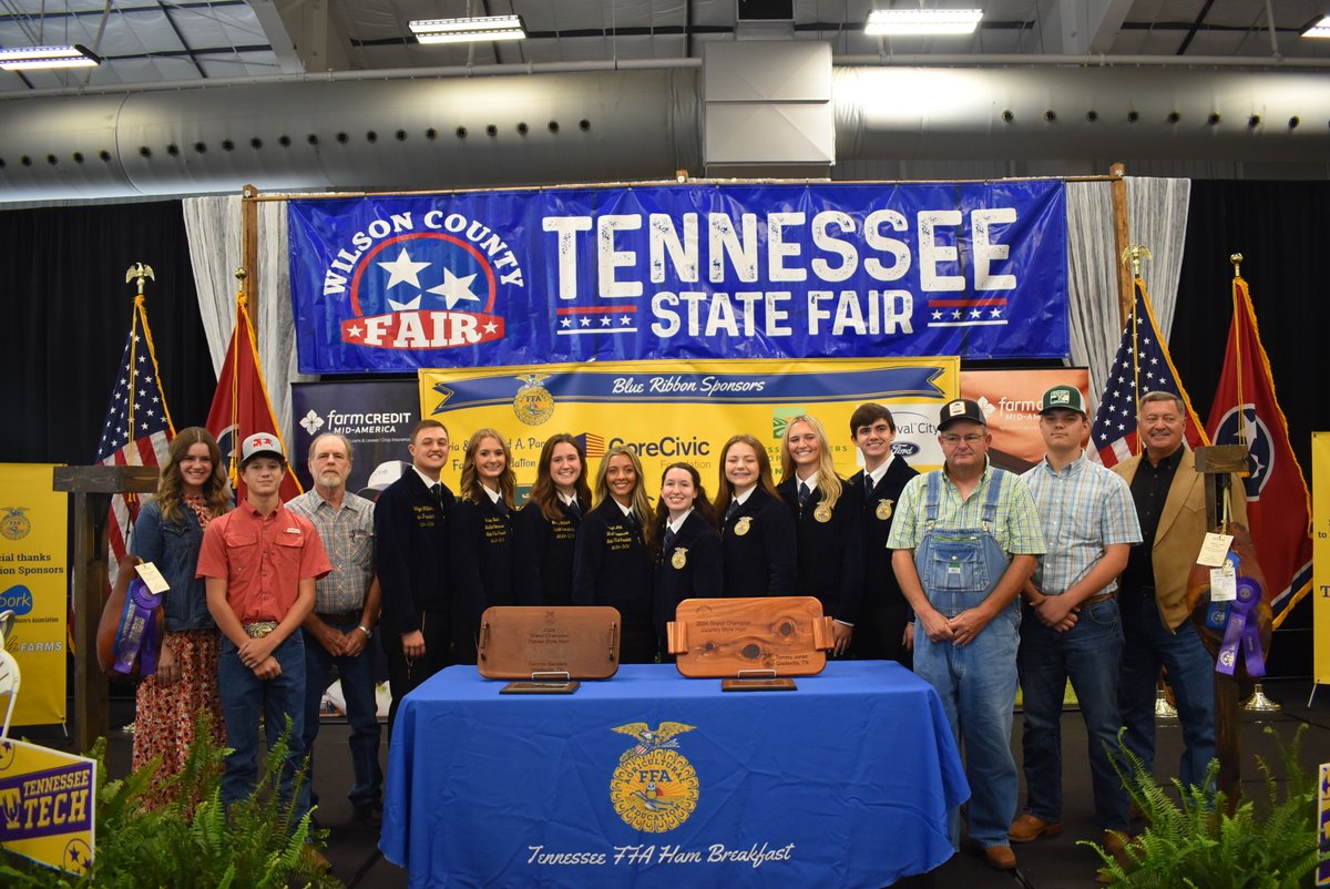 TNFFAFoundation's tweet image. 🥓 Join us for the 10th Annual TN State Fair FFA Ham Breakfast!

📅 Aug. 18 | ⏰ 8–9:30 AM
📍 Farm Bureau Expo Center, Wilson Co.
🎯 Great food, Grand Champion Ham auction, &amp;amp; a morning that fuels the future of ag.
🎟 Reserve your spot here: shorturl.at/2RotW 

#TNFFA