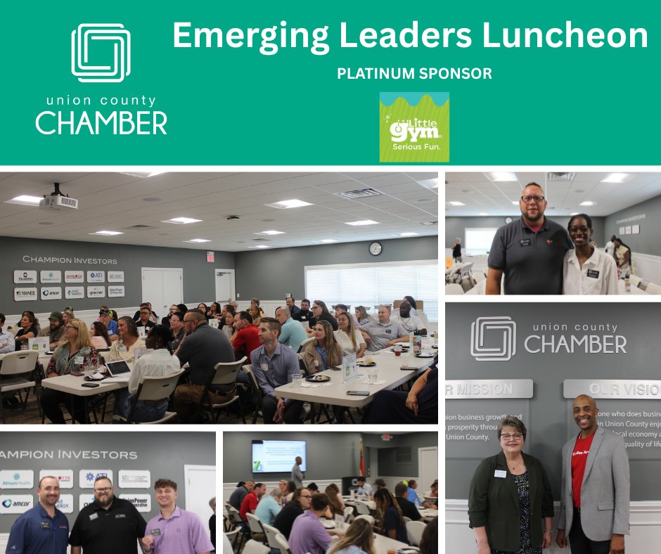 "LOVED the Speaker!!"

We love getting responses like that from attendees at the Emerging Leaders Luncheons. This past week, Haywood Stowe from Collins Aerospace shared an impactful presentation on servant leadership.

Thank you to our Platinum Sponsor, The Little Gym of Waxhaw!