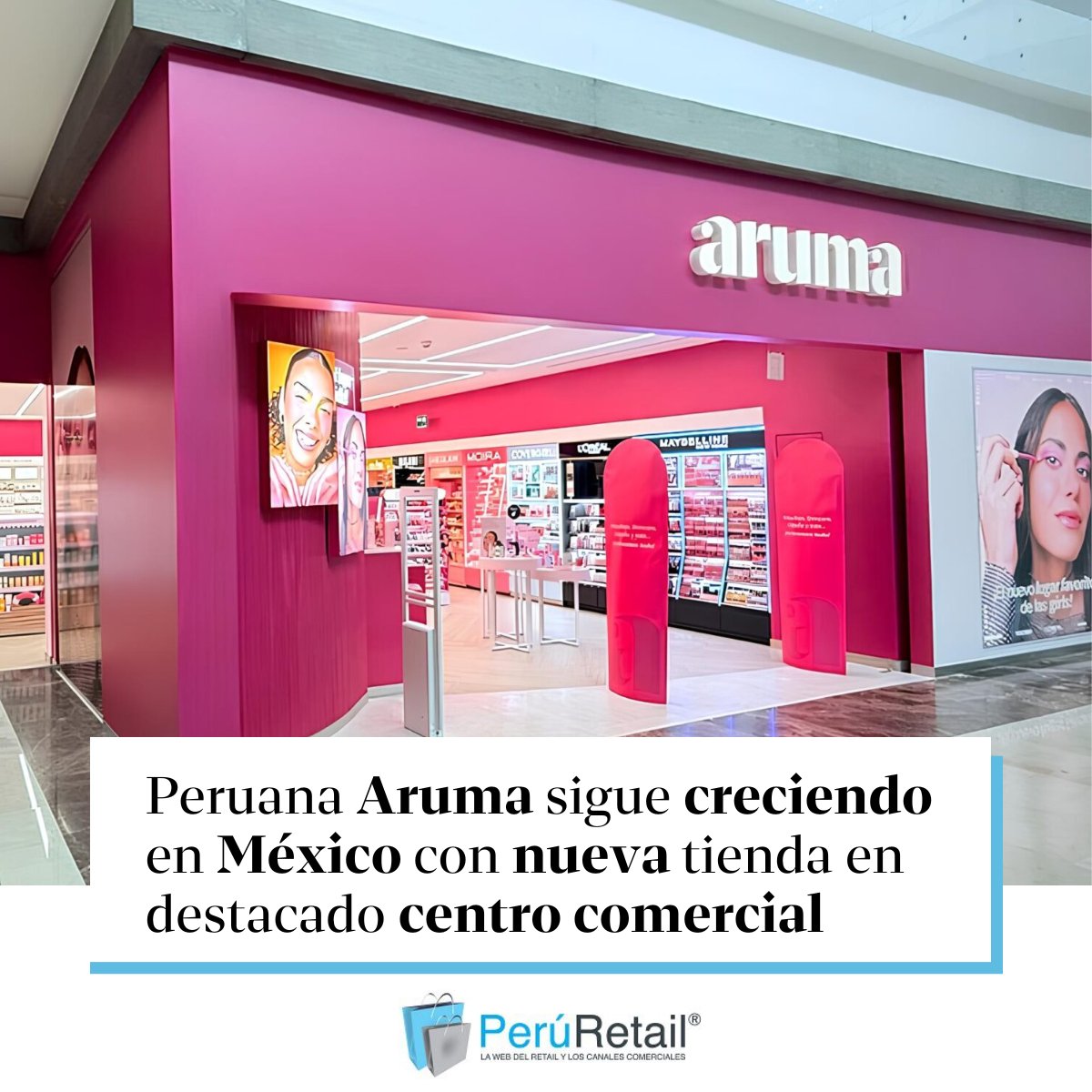 peruretail's tweet photo. 🔴🛍️💅🏼La cadena peruana de belleza inauguró su tercer local en México y prevé sumar más tiendas en ese país durante 2025 como parte de su estrategia de expansión regional. Entérate aquí. ►https://t.co/xtKMnvLL5r

#Aruma #marcaperuana #expansion #retail https://t.co/CwHnkfeh1Q