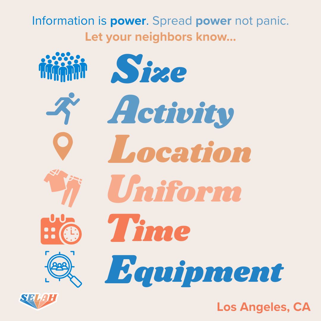 Supporting our neighbors means being intentional with the information we share. Following the SALUTE method is one way to do that.